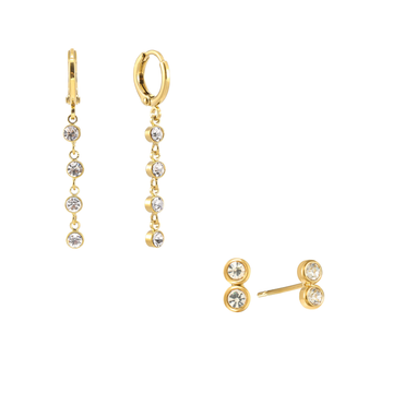 The Ellica & Molly Set – Gold & Crystal