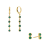 The Ellica & Molly Set – Gold & Green