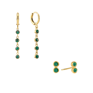 The Ellica & Molly Set – Gold & Green