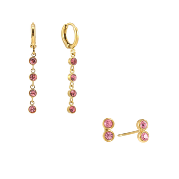 The Ellica & Molly Set – Gold & Pink