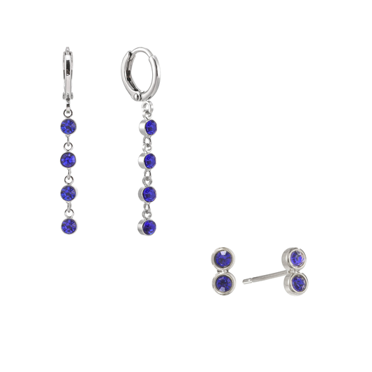 The Ellica & Molly Set – Silver & Blue