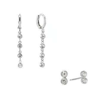 The Ellica & Molly Set – Silver & Crystal