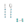The Ellica & Molly Set – Silver & Turquoise