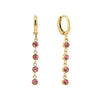 Ellica Pink Gold Droplet Huggie Earrings