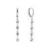 Ellica Silver Crystal Droplet Huggie Earrings
