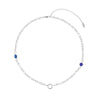 Ellie Silver Blue Chunky Charm Chain Necklace