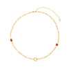 Ellie Gold Pink Chunky Charm Chain Necklace
