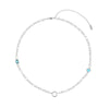 Ellie Silver Turquoise Chunky Charm Chain Necklace
