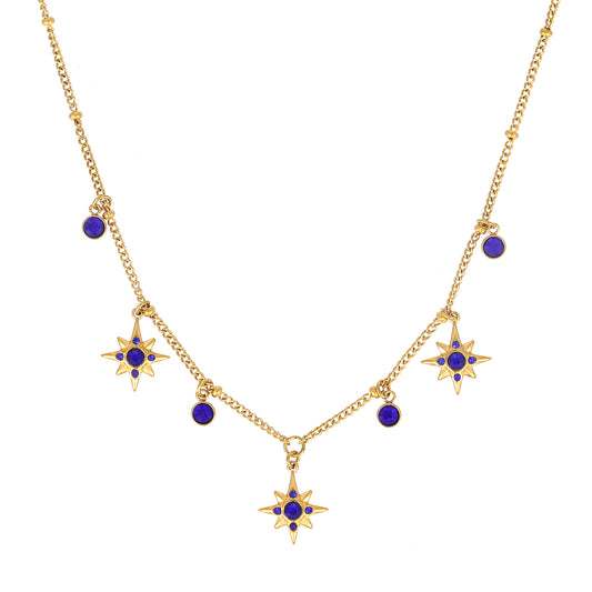 Eloise Gold Blue Star Necklace