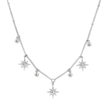 Eloise Silver Crystal Star Necklace