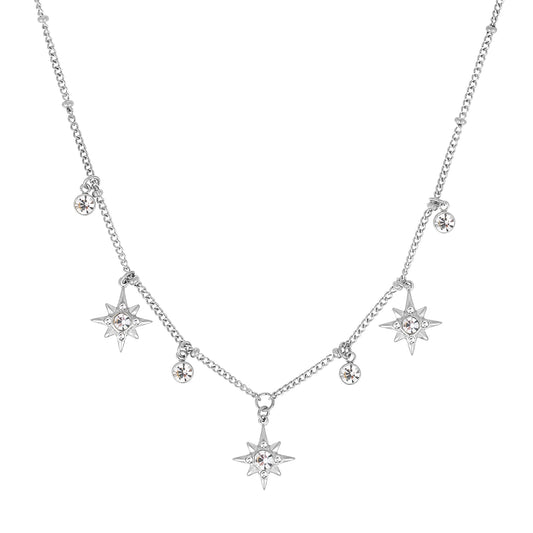 Eloise Silver Crystal Star Necklace