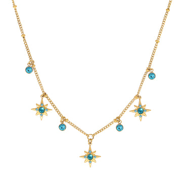 Eloise Gold Turquoise Star Necklace