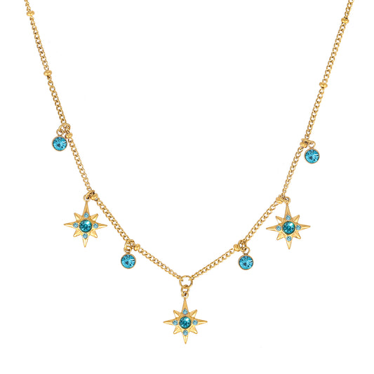 Eloise Gold Turquoise Star Necklace