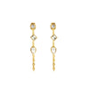 Emma Crystal Gold Droplet Chain Studs
