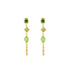 Emma Green Gold Droplet Chain Studs