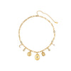 Etalie Crystal Gold Charm Necklace