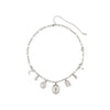Etalie Crystal Silver Charm Necklace
