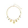 Etalie Green Gold Charm Necklace