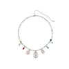 Etalie Rainbow Silver Charm Necklace