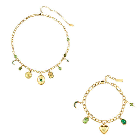 The Etalie & Daisy Set - Gold & Green
