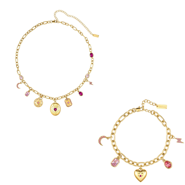 The Etalie & Daisy Set - Gold & Pink