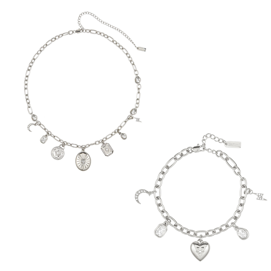 The Etalie & Daisy Set - Silver & Crystal