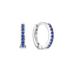 Evie Blue Silver Original Huggie Earrings