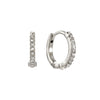 Evie Crystal Silver Huggie Earrings