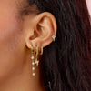 Evie Crystal Gold Huggie Earrings