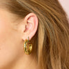 Evie Green Gold Original Huggie Earrings