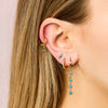Evie Turquoise Gold Huggie Earrings