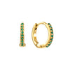 Evie Green Gold Original Huggie Earrings