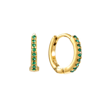 Evie Green Gold Original Huggie Earrings