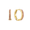 Evie Pink Gold Huggie Earrings