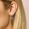 Evie Crystal Silver Huggie Earrings