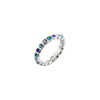 Faye Silver Blue Organic Ring