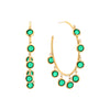 The Faiza Hoops & Ivy Belly Chain Set – Gold & Green