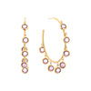 The Faiza Hoops & Ivy Belly Chain Set – Gold & Pink