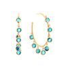 The Faiza Hoops & Ivy Belly Chain Set – Gold & Turquoise