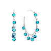 The Faiza Hoops & Ivy Belly Chain Set – Silver & Turquoise