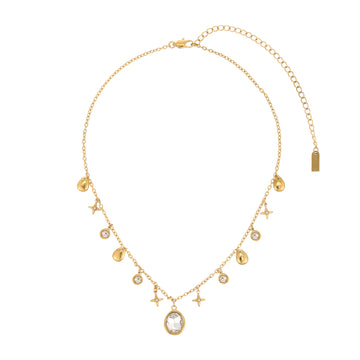 Florence Gold Crystal Star Stacking Necklace
