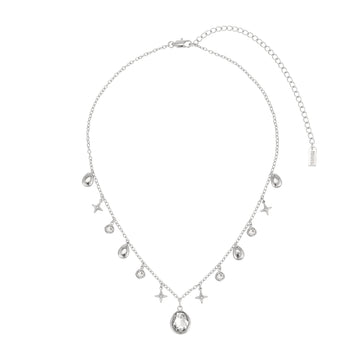 Florence Silver Crystal Star Stacking Necklace