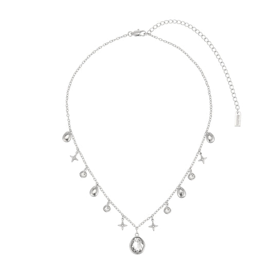 Florence Silver Crystal Star Stacking Necklace