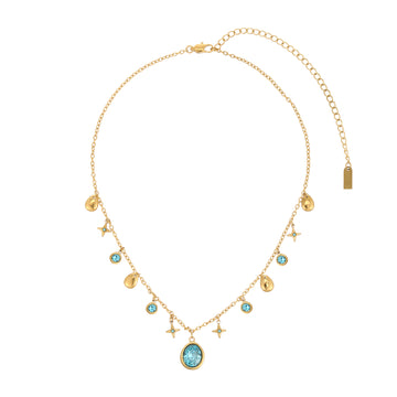 Florence Gold Turquoise Star Stacking Necklace
