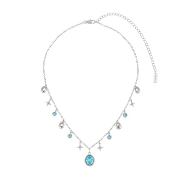 Florence Silver Turquoise Star Stacking Necklace