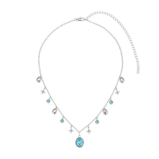 Florence Silver Turquoise Star Stacking Necklace