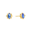 Francesca Stud Earrings Gold & Blue