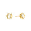 Francesca Stud Earrings Gold & Crystal