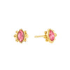 Francesca Stud Earrings Gold & Pink