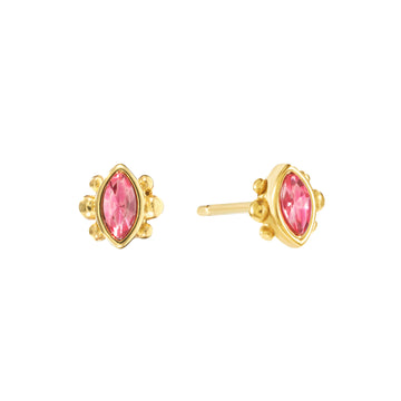 Francesca Stud Earrings Gold & Pink